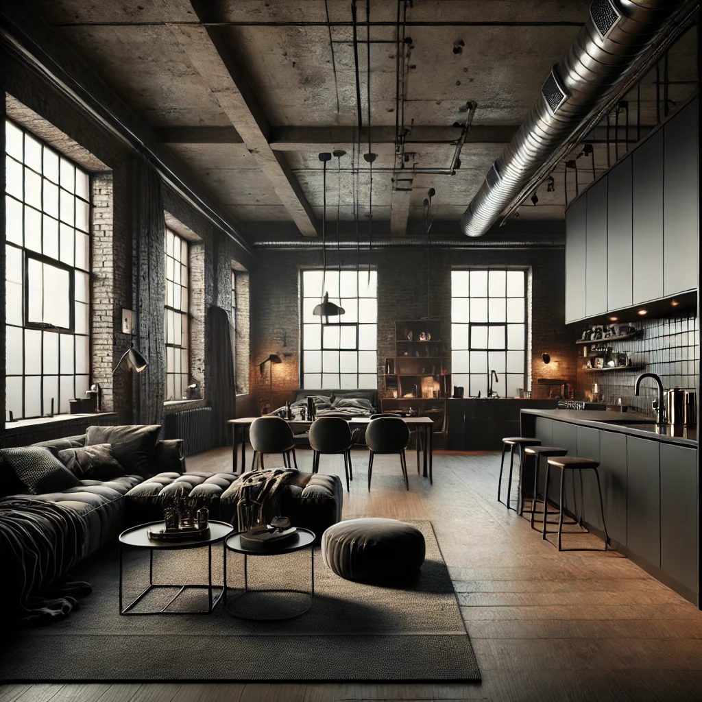 Industrial loft interior concept at The Foundry, downtown Fort Wayne